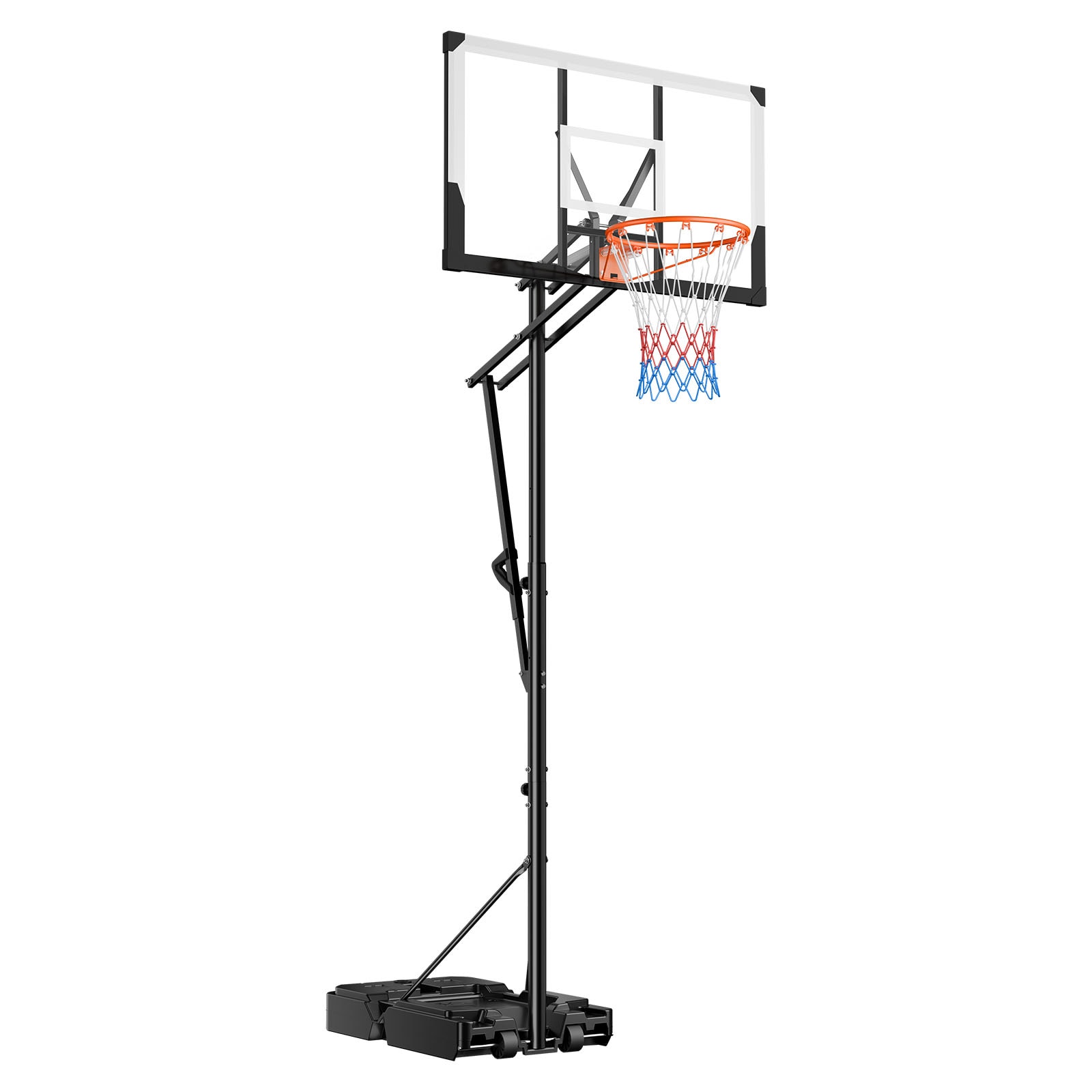 Portable Basketball Stand With Adjustable Height And Backboard_voghion.com